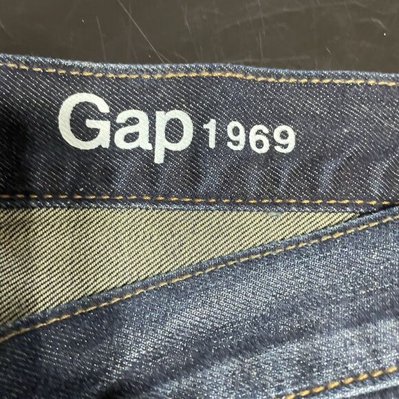 Gap 1969 Boot Cut Jeans Men’s 40X30 Blue Dark Wash ROCKAWAY Cotton Denim EUC - Picture 8 of 12